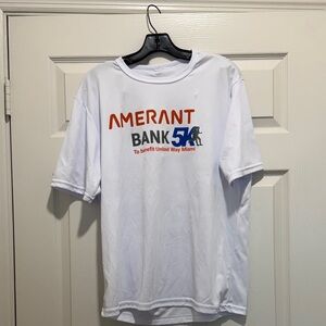 White Graphic Athletic Material T-Shirt